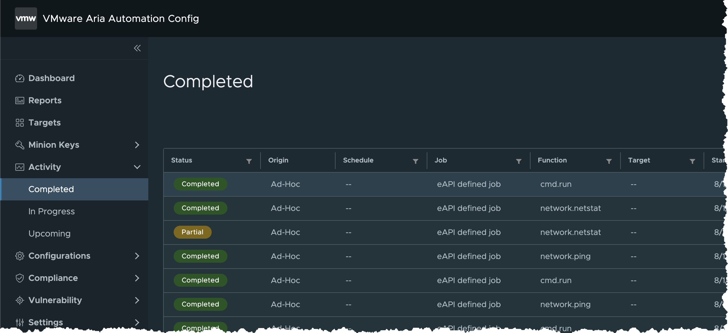 Completed Jobs