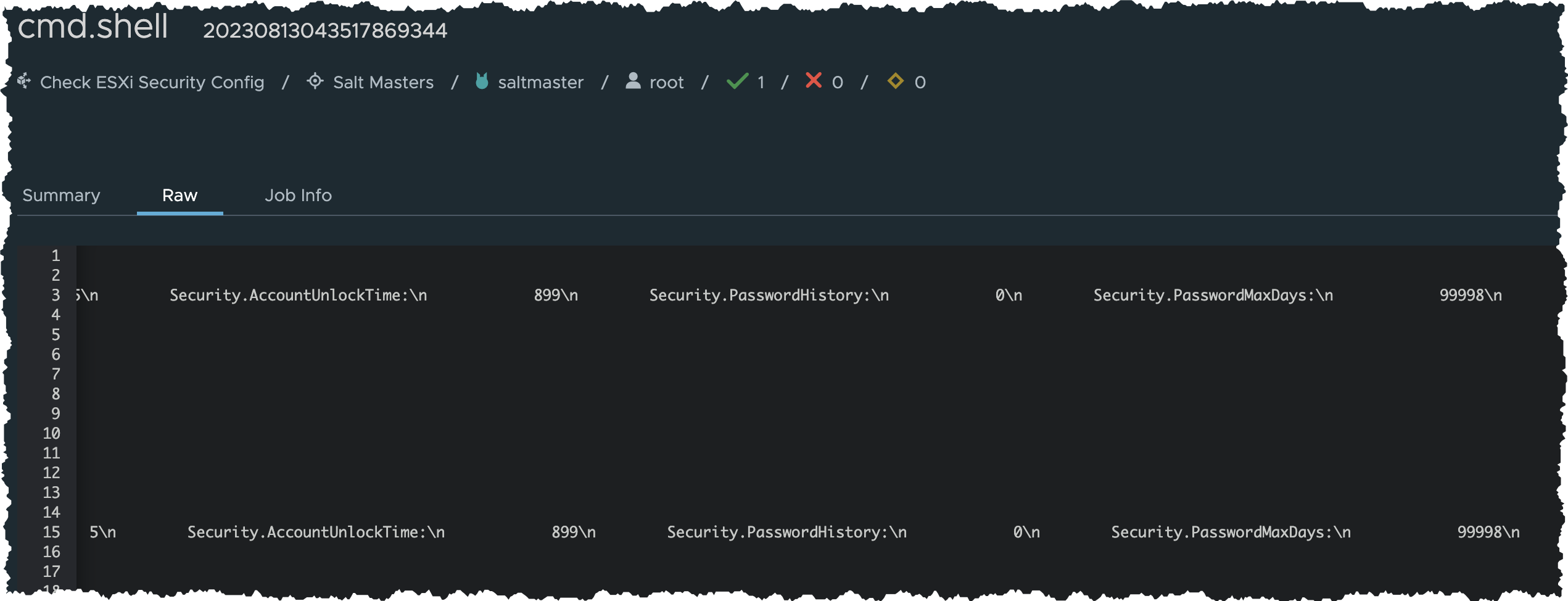 Run Job for Check Updated Security Config